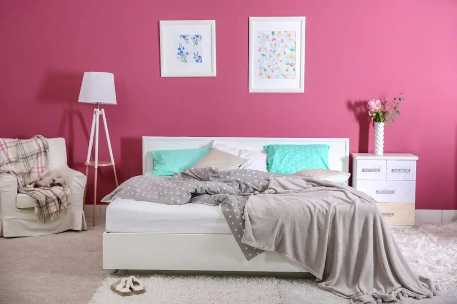 Pink Colour Combination Wall Paint